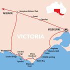 Melbourne nach Adelaide karte