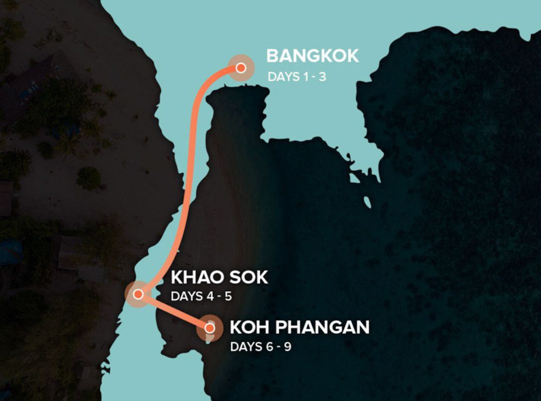 Thailand Urlaub karte