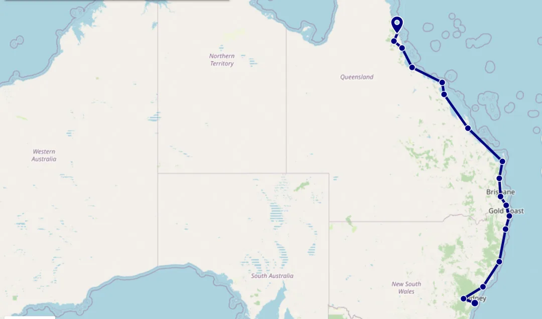 Ostküste Australien Reiseplan