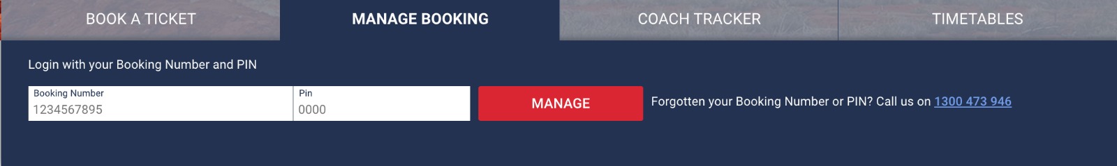 Greyhound Buchung verwalten