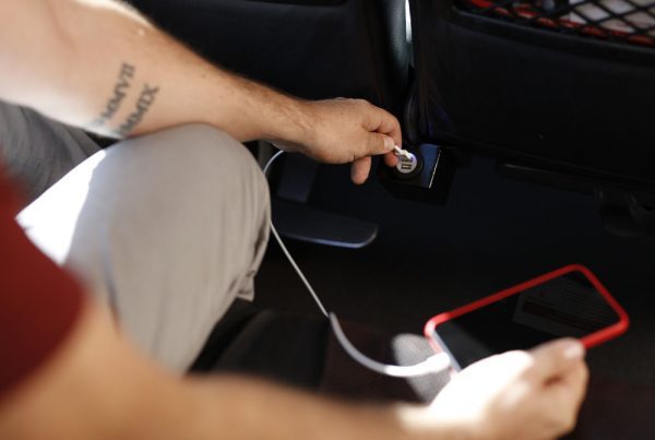 Greyhound bus Steckdosen